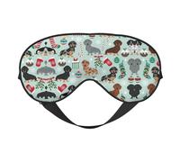 Dog Flora Sleep Mask Night's Sleep Soft Eye Mask Adjustable Strap Works Nap Position Sleeping Aid