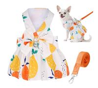 Dog Floral Bowknot Dress Cute Puppy Dress Pet Outfits for Puppy Cat Spring Summer