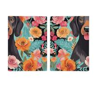 Dog Floral Leather Passport Holder Handmade Passport Cover with Card And Ticket Slot Easy Access Passport Case Passport Wallet Passport Holder for Women And Men, style, 20.3x13.8cm