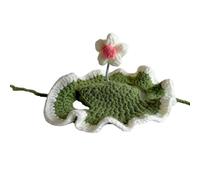 Dog Flower Hat Pet Costume Headgear Props Crocheted Hat Puppy Headgear Party Costume Photo Props Handmade Accessory