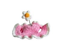 Dog Flower Hat Pet Costume Headgear Props Crocheted Hat Puppy Headgear Party Costume Photo Props Handmade Accessory