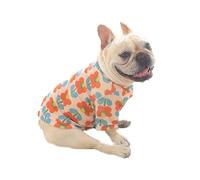 Dog Flower T-Shirt,Summer Beach Floral T-Shirt Dog Hawaiian Shirt Summer Dog Clothes for Dog,Cats(Red,XXL)