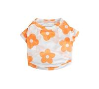 Dog Flower T-Shirt,Summer Beach Floral T-Shirt Dog Hawaiian Shirt Summer Dog Clothes for Dog,Cats(Yellow,XXL)