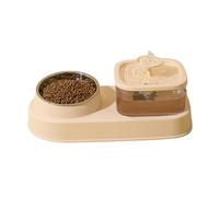 Dog Food and Water Bowl, Cat Food and Water Dispenser, Leak-proof Cat Feeder with Large Capacity, Dry and Separation Slow Feeding for Multi-Pet Households Outdoors