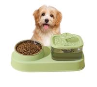 Dog Food And Water Bowl Set, Leak-Proof Large Capacity Cat Food Dispenser, Dry And Wet Separation Pet Fountains For Multi Pet Households Kitten Care
