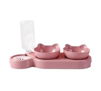 Dog Food Bowl - 15° Slant Dog Feeding Tray with Automatic Water Dispenser Bottle, Cat Feeding Bowl for Comfortable Eating Posture: Give Your Pet Great Dining Cat and Dog, 500ml Water Bottle