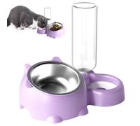 Dog Food Bowl, 16 Degree Tilted Food Feeder Bowl with Water Dispenser, Removable Pet Feeder Bowl, Cat Dish for Cats and Small Dogs