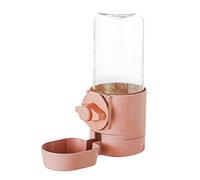 Dog Food Feeder Cage Hanging Water Pet for Puppies Cats Rabbits Feeding Products Automatic Feeder Cat (Pink, One Size)