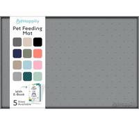 Dog Food Mat - 28x18 Raised Edges Dogs Mat for Food and Water Prevent Spill, Waterproof Cat Food Mats Protect Floors, Easy Clean Dog Bowl Mats for Food and Water, Silicone Pet Feeding Placemats