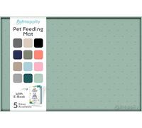 Dog Food Mat - 28x18 Raised Edges Dogs Mat for Food and Water Prevent Spill, Waterproof Cat Food Mats Protect Floors, Easy Clean Dog Bowl Mats for Food and Water, Silicone Pet Feeding Placemats
