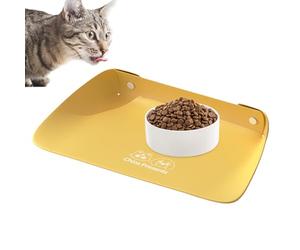 Dog Food Mat - 45x30cm Cat Feeding Pad, Spill Proof Pet Plaques, Rubber Base with Fast Clean Anti Skid Texture | Mater