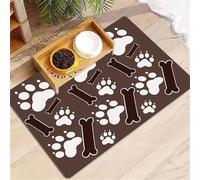 Dog Food Mat,Cat Food Mat,Absorbent Dog Bowl Mat,Quick Dry Dog Feeding Mat,Dog Mat For Bowls,No Stains Feeding Mat For Dog,Pet Food Mat,Placemat Pet,Dog Food Mats For Floors (Brown,30x50 cm)