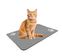 Dog Food Mat - Highly Absorbent Non-Slip Placemat for Food and Water | Waterproof Quick-Drying Cat Bowl Mat | Stylish 30x50cm Easy-Clean Pet Supplies, Rubber Feeding Mat for Messy Drinkers