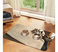 Dog Food Mat Non-Slip Waterproof Bowl Mat Absorbent Feeding Mat for Cat Dog (Crown of Thorns)