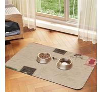 Dog Food Mat Old Fashioned Mail Pet Feeding Mat Absorbent Pet Pad for Food and Water Bowl Dog Bowl Mat Quick Dry Cat Food Mat for Floors Water Bowl Mat 30x45cm