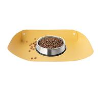 Dog Food Mat Waterproof High-Edge Stain-Resistant PU Leather | Cat Feeding Mat for Food Water Kittens Puppies Pomeranians Indoor Floor Kennel Travel