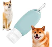 Dog Food Probe - 5.39 Inch Silicone Bottle | Portable Feeding Aid - 90 ml Wide Opening with Carabiner for Dog Shampoo Liquid Food Bathing Travel Home Everyday