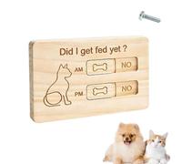 Dog Food Reminder | Magnetic Wooden Pet Feeding With AM PM Sliding