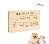 Dog Food Reminder - Magnetic Wooden Sign | AM PM Slider