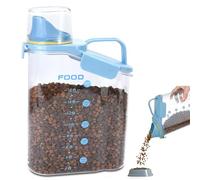 Dog Food Storage Container, 2.8L Pet Food Portable Dispenser with Measuring Cup, BPA free Double-Sealed Moisture-Proof Transparent Cat Food Container for Travel with Handle, Can Store Cereal, Rice