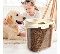 Dog Food Storage Container - 2l Airtight Transparent Dispenser for Dog, Puppy with Dust Proof, Anti Moisture Design, Large Capacity Grain Storages for Barn, Bunny, Pet Feeding, 7.87x7.87x3.94 Inches