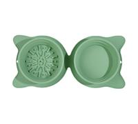 Dog Food Travel Container,Silicone Portable Foldable Slow Eating Dog Bowl | Multi-Functional Food Grade Cat Dispenser for City Commuting Hiking Outdoor Adventures Beach Days