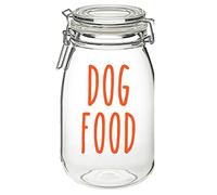 Dog Food - Vinyl Sticker Decal Transfer Label for Pet Container, Home, Kitchen, Storage, Organisation (Orange, Large - 6cm Tall Capital Letter Height)