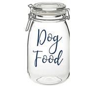 Dog Food Vinyl Sticker Decal Transfer Label for Pet Container, Home, Kitchen, Storage, Organisation (White, Small - 3cm Tall Capital Letter Height)