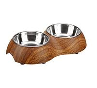 Dog Food Water Bowl Double Woody 160ml x 2 Hunter Small Feeding Station Puppy