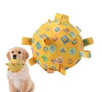 Dog Football - Incredible Dog Toy | Dog Toy Ball with Straps, Interactive Chew Toys for Small Medium Dogs, Squeaky Ball Toy for Dogs