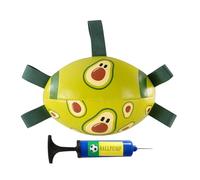 Dog Football Toy - Interactive Sports Ball | Strap Handle Design | Durable PU Leather Dog Training Exercise Game Equipment, Pull Activity Solution for