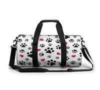 Dog Footprints Sport Duffel Bag Gym Bag Weekend Overnight Bag for Travel Camping Hiking Beach 45x23x23cm