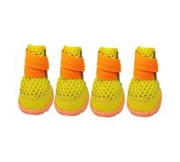 Dog Footwear Textured Base, Everyday Paw Coverage, Hook and Loop Fastener, Four Piece Set, Indoor Outdoor Wear Dog Shoes Booties Canine Footwear Mesh Paw Wear Anti Slip Grip Hook Loop Strap Daily Toe