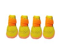 Dog Footwear Textured Base, Everyday Paw Coverage, Hook and Loop Fastener, Four Piece Set, Indoor Outdoor Wear Dog Shoes Booties Canine Footwear Mesh Paw Wear Anti Slip Grip Hook Loop Strap Daily Toe