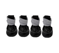 Dog Footwear Textured Base, Everyday Paw Coverage, Hook and Loop Fastener, Four Piece Set, Indoor Outdoor Wear Dog Shoes Booties Canine Footwear Mesh Paw Wear Anti Slip Grip Hook Loop Strap Daily Toe