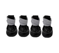 Dog Footwear Textured Base, Everyday Paw Coverage, Hook and Loop Fastener, Four Piece Set, Indoor Outdoor Wear Dog Shoes Booties Canine Footwear Mesh Paw Wear Anti Slip Grip Hook Loop Strap Daily Toe