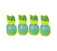 Dog Footwear Textured Base, Everyday Paw Coverage, Hook and Loop Fastener, Four Piece Set, Indoor Outdoor Wear Dog Shoes Booties Canine Footwear Mesh Paw Wear Anti Slip Grip Hook Loop Strap Daily Toe