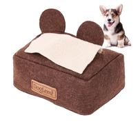 Dog Foraging Toy, Creative Tissue Box, 13.5 * 11 * 6.5cm/5.31 * 4.33 * 2.55in Encourages Natural Foraging Skills, Sniffing Puzzle, Slow Eating Feeder, Stimulation for Pets, Indoor Play
