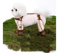 Dog Four-Foot dust-Proof Clothing All-Inclusive Smock, Waterproof and pet-Friendly Outdoor Protective Clothing, Small and Medium-Sized Dog Anti-Dirt Raincoat with Reflective Strip