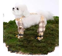 Dog Four-Foot dust-Proof Clothing All-Inclusive Smock, Waterproof and pet-Friendly Outdoor Protective Clothing, Small and Medium-Sized Dog Anti-Dirt Raincoat with Reflective Strip