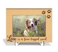 Dog Frame You Had Me at Woof Pet Dog Memorial Picture Frame for Dogs That Passed Dog Lover Gifts for Pet Owner Dog Mom, Puppy Wood Photo Frames Tabletop Display 4X6 Photo Home Living Room Decor -038