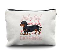 dog frog Turtle Horse Penguin makeup bag Makeup Cosmetic Bag, Dachshund-1