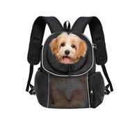 Dog Front Carrier Backpack, Breathable Pet Carrier Backpack, Comfortable Cat Carrier for Traveling, Adjustable Travel Pet Backpack 16.5 x 10 x 17.01 Inches for Small, Medium Dog, Puppy, Cats