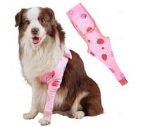 Dog Front Leg Recovery Sleeve - Single Sleeve to Prevent Licking, Scratching & Biting Cone Collar Alternative for Surgery, Wound Care, ACL CCL, Joint Protection(Blush Strawberry 3XL)