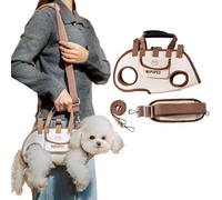 Dog Full Body Lift Harness for Small Dogs, Hands Free Shoulder Yorkie Carrier, Adjustable Breathable Vest Straps with Small Puppy Treat Bag (S(4.4~8.81 lbs))