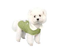 Dog Furry Vest for Indoor Outdoor Use, Winter, Green S, Green N | Pullover Jumpsuit Clothes for Small to Large Dogs, Soft Winter Outfit for Indoor Outdoor Use, Pet Apparel