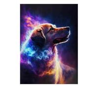 Dog Galaxy Light 1000pcs Mini Puzzle For Family Challenging | 70x50cm Cardboard Living Room Decor Durable Structure Birthday Gift Stress Relief