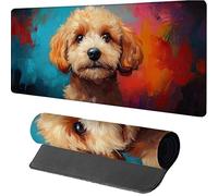 Dog Gaming Mouse Mat 800x400x3mm, Mouse Pad Large Graffiti, Desk Mat with Stitched Edge, Mousepad with Non-Slip Rubber Base, Office Accessories, Keyboard Pad, for Gifts, PC, Gaming, Desk Office 3-4393