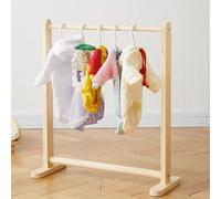 Dog Garment Rack Pet Armoire Wardrobe Wooden Dress Up Clothes Storage Small Dog Closet Pet Clothes Organizer Accessories For Doll Cat And Puppy