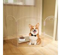 Dog Gate, Clear Dog Barrier Acrylic Pet Gate for Dogs, Free Standing Dog Gates for Doorways, Folding Freestanding Puppy Doggy Cat Fence Inside, Dog Barriers for Home 3 Panel